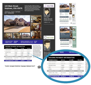Open house real estate flyer with lender financing details