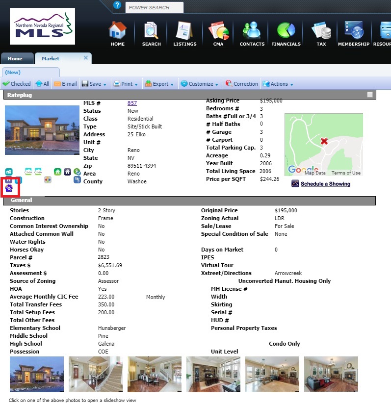 NNRMLS Screen Shot